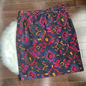 Vintage Ungaro Parallelle  printed pencil skirt